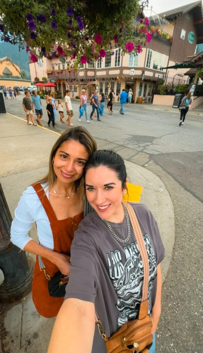 Lesbian Couple exploring Leavenworth, WA